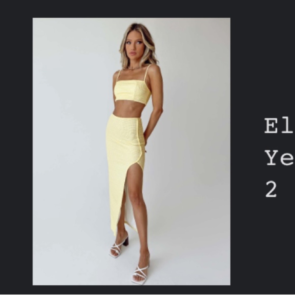 Yellow Ellyana Skirt set princess polly